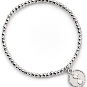 The Carat Shop Tottenham Hotspur Football Club Silver Disc Ballbead Bracelet