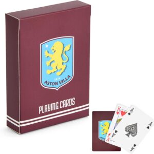The Gift Scholars Officially Licensed Aston Villa FC Playing Cards - Standard 52-Card Deck - Fun for All Ages of Villans UTV