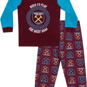 West Ham United FC Baby Pyjamas Long Boys Kids Official Football Gift