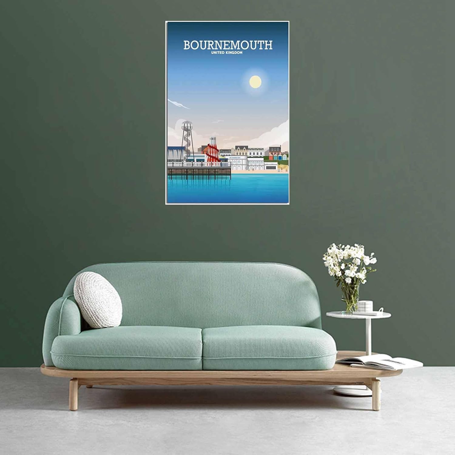 cgltd Canvas printing England Bournemouth Professional Football Club Vintage Travel Poster Canvas Wall Paintings Room Decor Art Mural Painting Unframed 60x90cm - Image 3