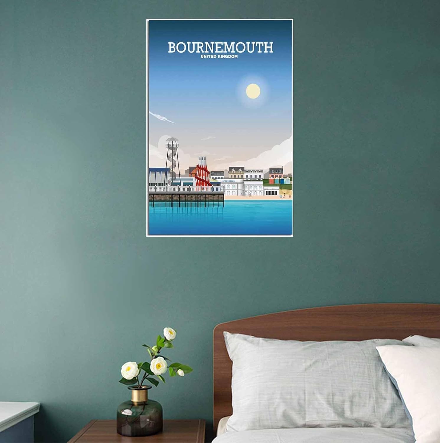 cgltd Canvas printing England Bournemouth Professional Football Club Vintage Travel Poster Canvas Wall Paintings Room Decor Art Mural Painting Unframed 60x90cm - Image 4