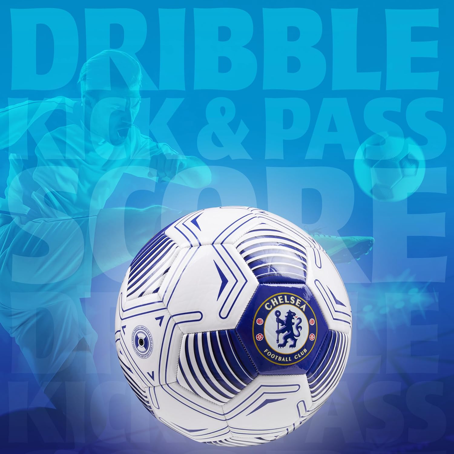 Chelsea F.C. Football Soccer Ball for Adults Teenagers Kids Training Football Size 3, 4 or 5 Merchandise - Image 3