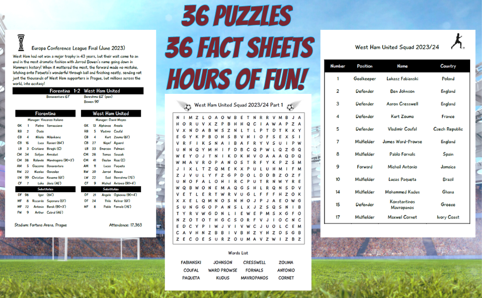 36 Puzzles, 36 Fact Sheets, Hours of Fun!