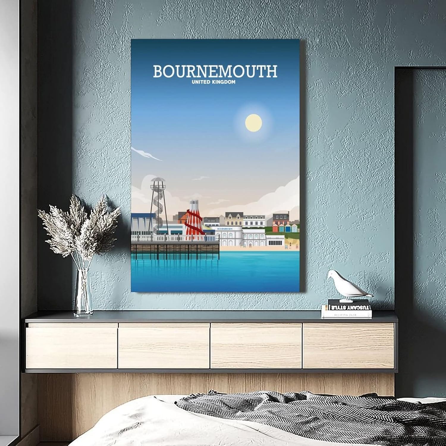 VTGCLT England Bournemouth Vintage Travel Posters Professional Football Club Canvas Painting Pictures Prints Wall Art for Bedroom Office Decor 12x18inch(30x45cm) - Image 3