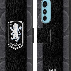 Head Case Designs Officially Licensed Aston Villa Football Club Away 2025/26 Crest Kit Leather Wallet Case Compatible With Motorola Edge (2022)