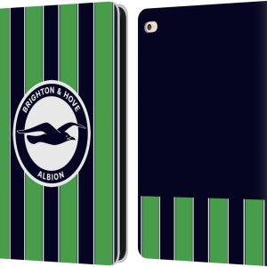 Head Case Designs Officially Licensed Brighton & Hove Albion F.C Third 2024/25 Badge Kit Leather Wallet Case Compatible With Apple iPad Air 2 (2014)