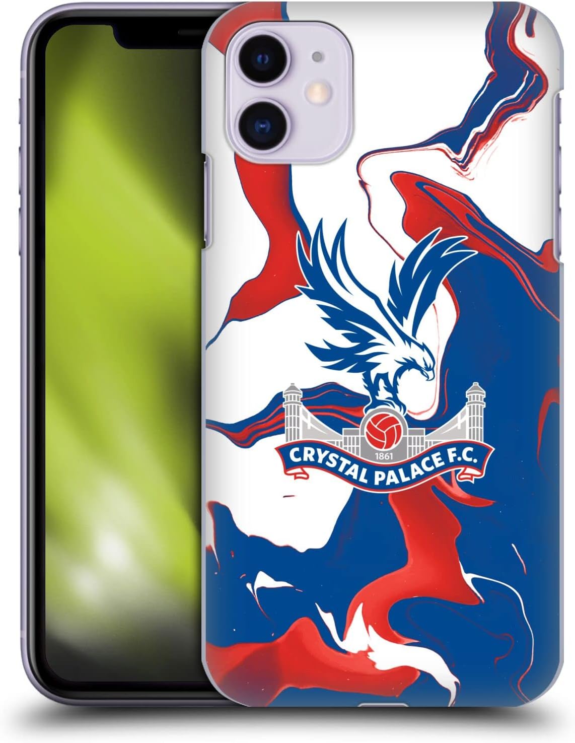 Head Case Designs Officially Licensed Crystal Palace FC Marble Crest Hard Back Case Compatible With Apple iPhone 11
