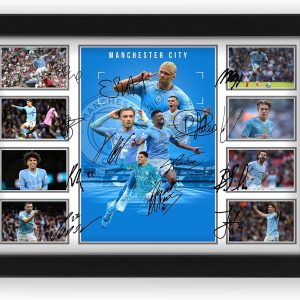 Manchester City Football Club 2024-25 Team Merch Poster Print - Limited Edition Autograph Fan Gift – Collectible Memorabilia Merchandise (Unframed A4 (30x21cm))