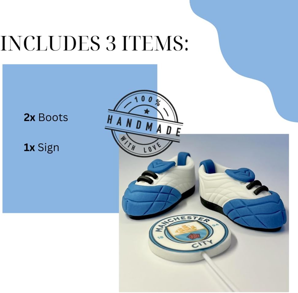 Edible Football Boots Cake Toppers – 3D Sugar Fondant Figures – Handmade Football-Themed Decorations for Birthday Cakes & Parties – Set of 3 - Image 6