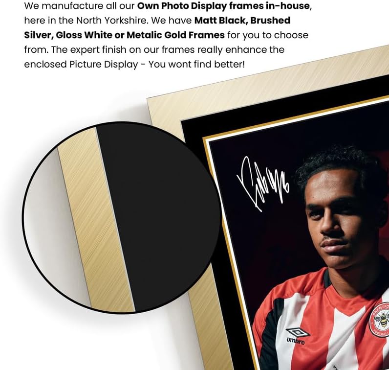 Fabio Carvalho Brentford F.C. Poster Print – Signed Autograph Style Football Wall Art – Framed or Unframed – Gift for Fans, A3 Poster + White Frame - Image 7