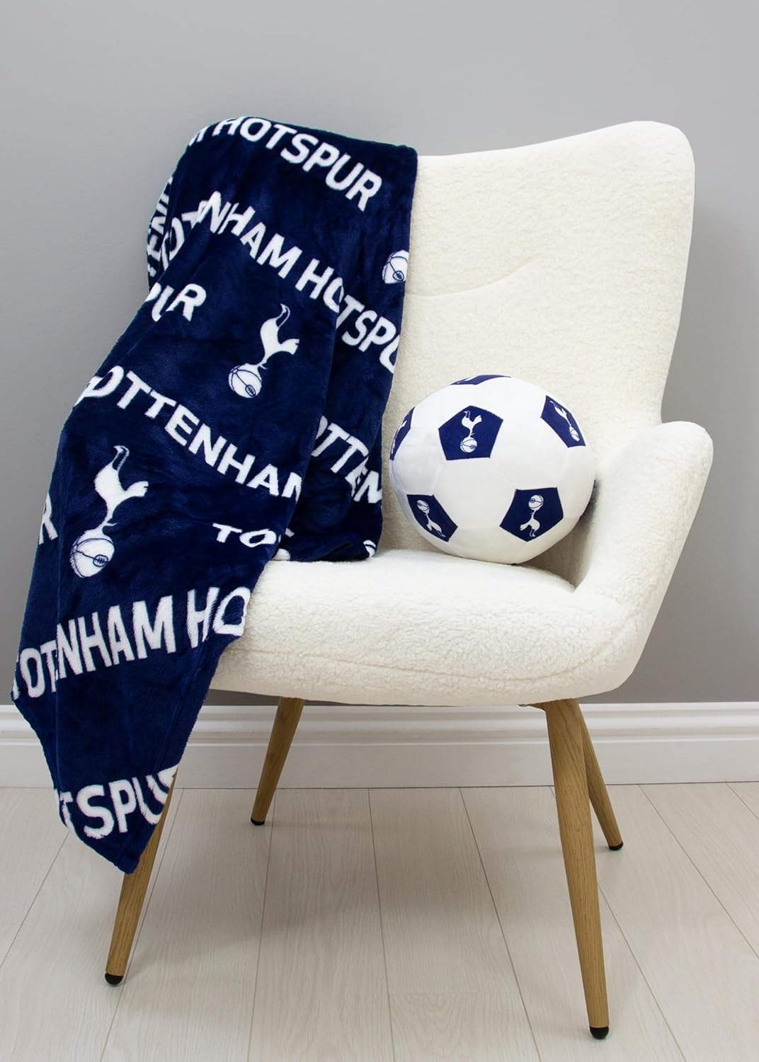 CHARACTER WORLD Tottenham Hotspur FC Officially Licensed Soccer Ball Round Cushion, Super Soft White Football Crest Pillow, Perfect For Any Bedroom, on the Sofa 25 x 25cm - Image 3