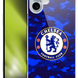 Head Case Designs Officially Licensed Chelsea Football Club Camouflage Crest Hard Back Case Compatible With Apple iPhone 16 Plus