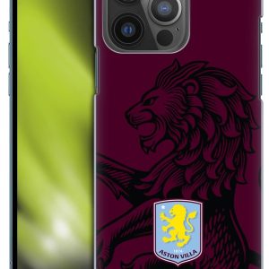 Head Case Designs Officially Licensed Aston Villa Football Club Oversized 2024 Crest Designs Hard Back Case Compatible With Apple iPhone 14 Pro