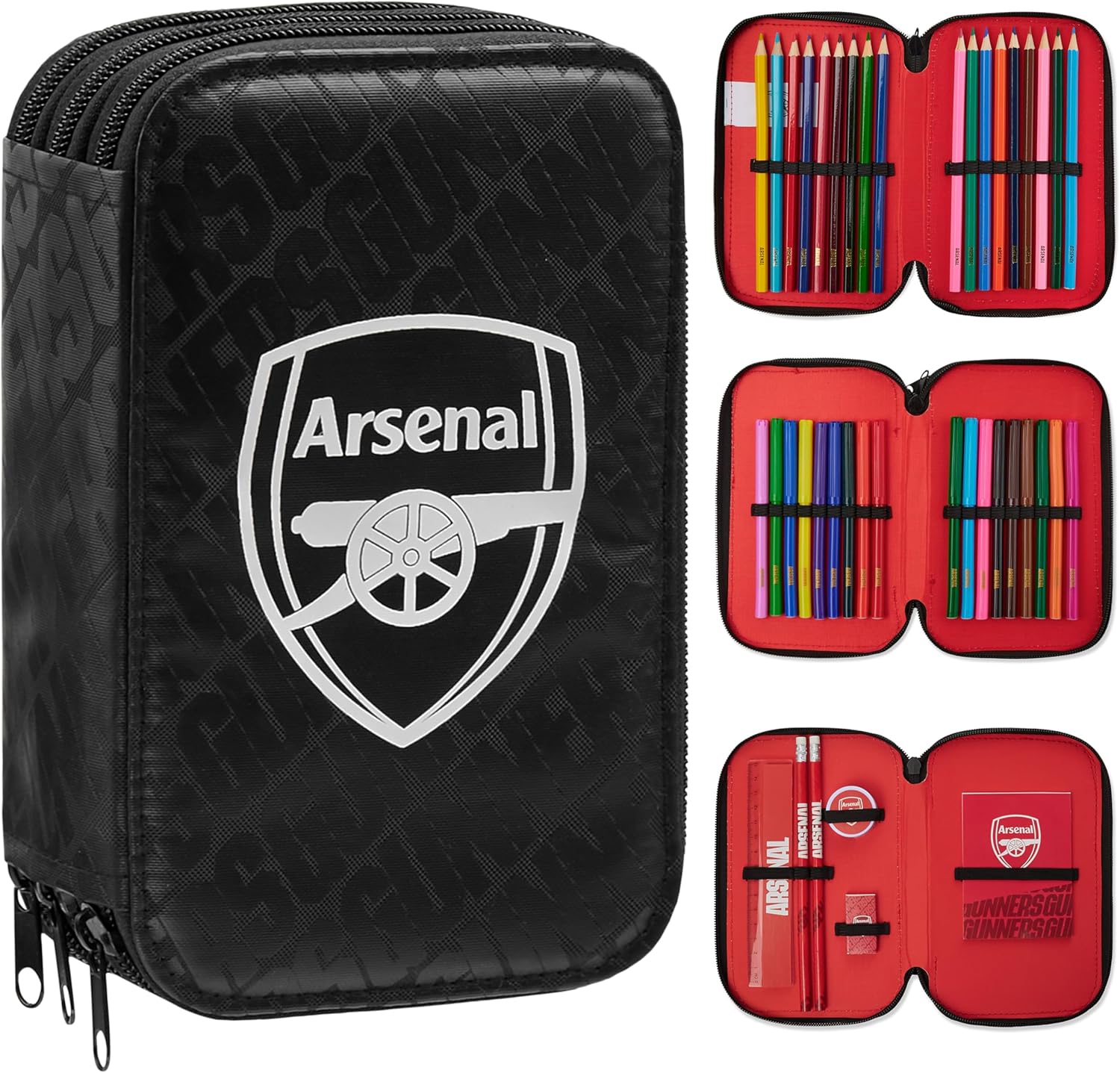 Arsenal F.C. Filled Pencil Case, Colouring and Stationery Set - School Supplies