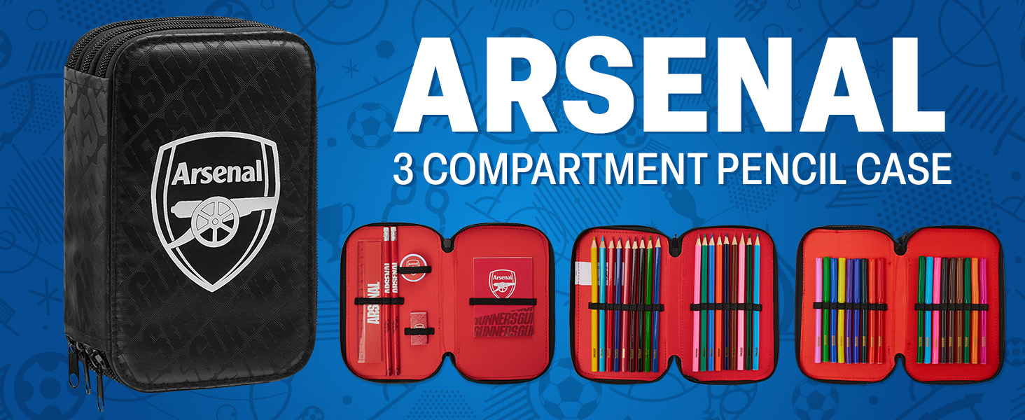 Arsenal F.C. Filled Pencil Case, Colouring and Stationery Set