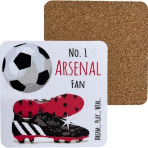 Arsenal Gunners FC Football Club Fan - COASTER DRINK MAT - by WHITE COTTON CARDS (C-FN2)