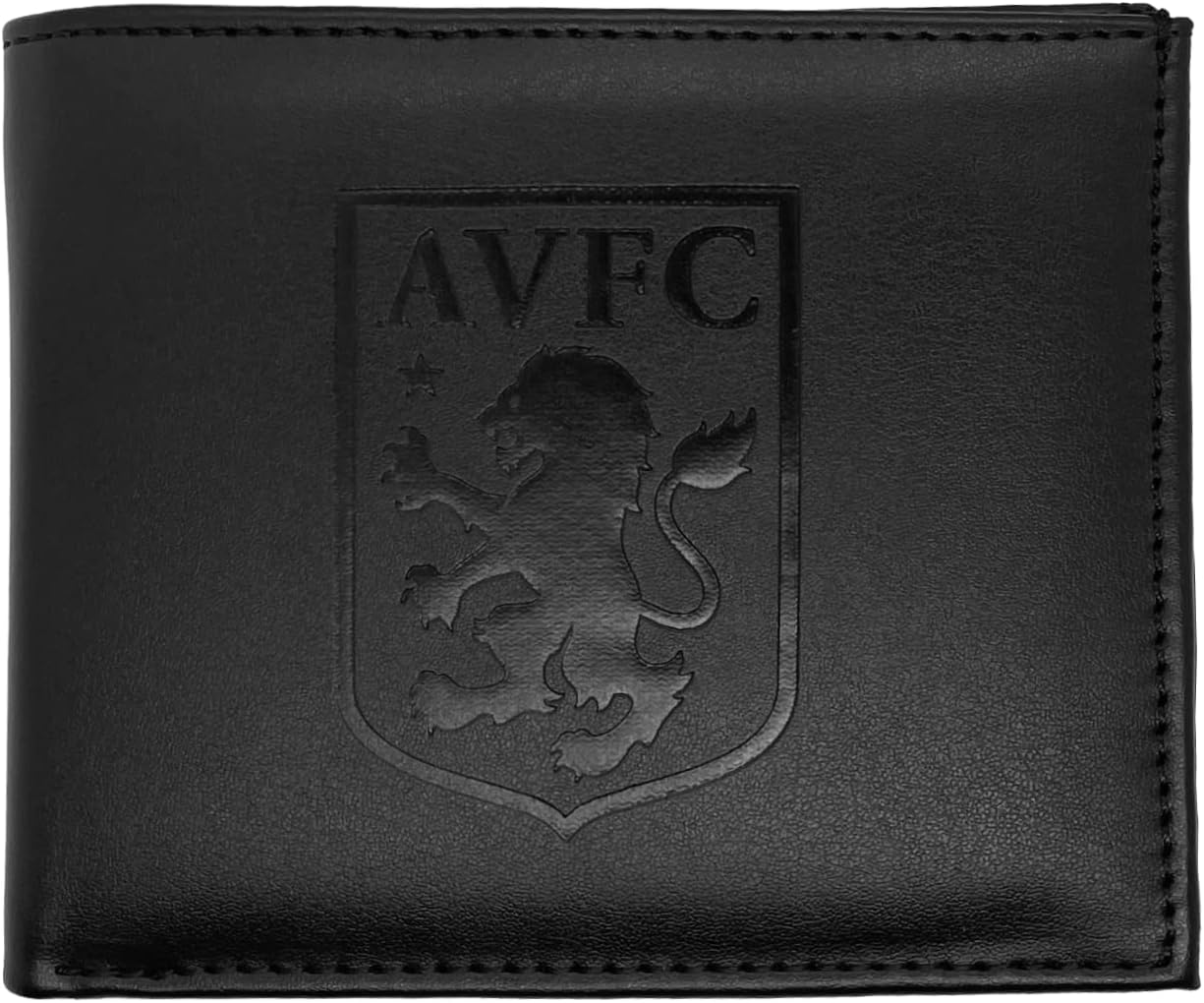 Aston Villa F.C. Wallet Money Embossed Crest OFFICIAL Football Gift, Black, 11cm x 9.5cm
