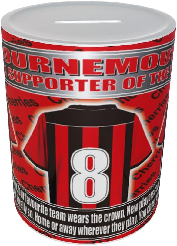 Bournemouth Football Shirt Ceramic Money Box Gift