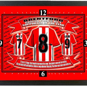 Brentford City Football Shirt Clock Gift Present