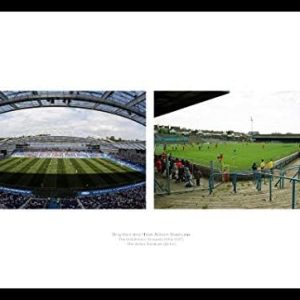 Brighton & Hove Albion Stadiums Old and New Framed 42x30cm Photo Memorabilia