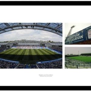 Brighton & Hove Albion Stadiums Past and Present Framed 24x16 inch Photo Memorabilia