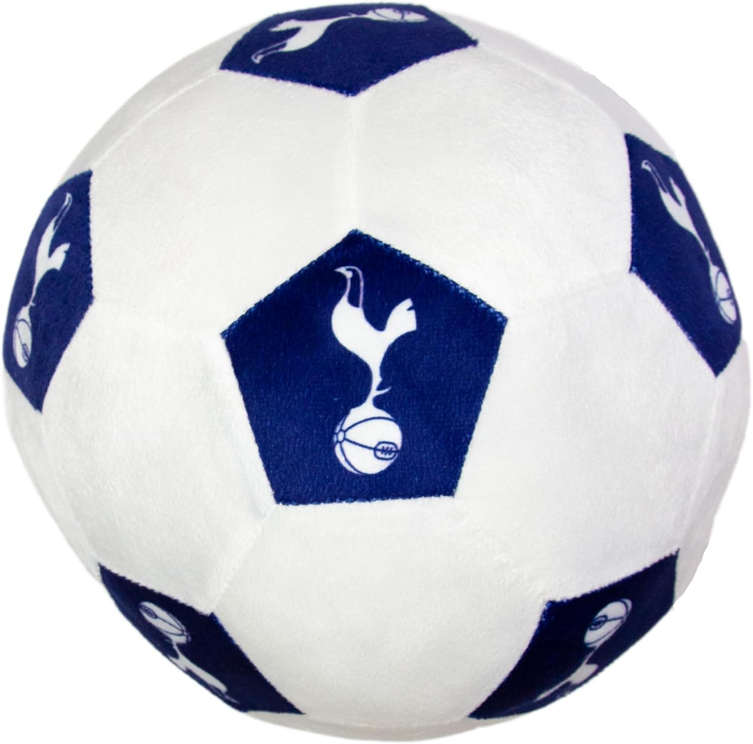CHARACTER WORLD Tottenham Hotspur FC Officially Licensed Soccer Ball Round Cushion, Super Soft White Football Crest Pillow, Perfect For Any Bedroom, on the Sofa 25 x 25cm