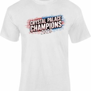 Crystal Palace Winners Champions T Shirt – Football Graphic Tee for Fans, Matchday Celebration Top for Adults & Teens