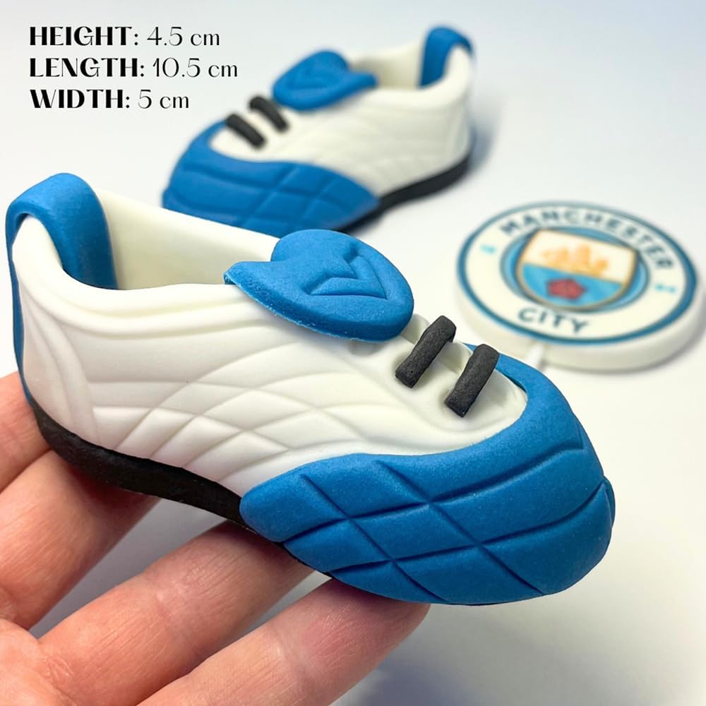 Edible Football Boots Cake Toppers – 3D Sugar Fondant Figures – Handmade Football-Themed Decorations for Birthday Cakes & Parties – Set of 3 - Image 2