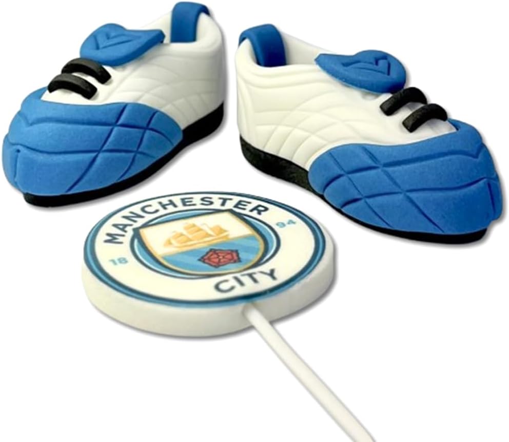 Edible Football Boots Cake Toppers – 3D Sugar Fondant Figures – Handmade Football-Themed Decorations for Birthday Cakes & Parties – Set of 3