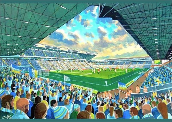 Elland Road Stadium Fine Art Print - Leeds United Football Club - Poster Print A2 (59.4 x 42cm) (19792758)