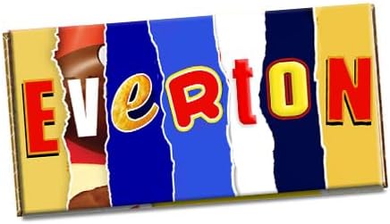 Everton Football Club FC CHOCOLATE BAR WRAPPER Novelty Gift Present for Friends Sport Fans (Without Chocolate Bar)