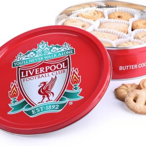 FC Liverpool Danish Butter Cookies 340g – Classic Butter Biscuits in Official Liverpool FC Tin – Authentic Danish Biscuit Recipe – Rich Buttery Flavor – Premium Gift for Football Fans & Cookie Lovers
