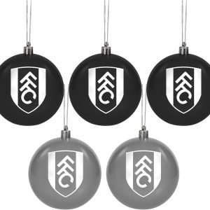 FOCO FULHAM FC 5 PACK CREST BAUBLE WH
