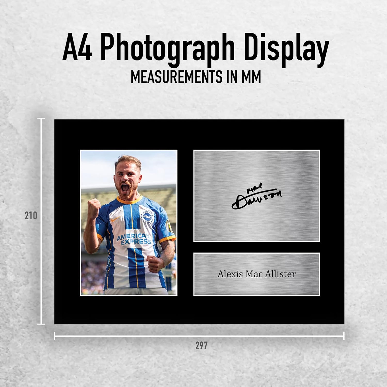 HWC Trading A4 Alexis Mac Allister Brighton & Hove Albion Gifts Printed Signed Autograph Picture for Football Fans and Supporters - A4 - Image 2