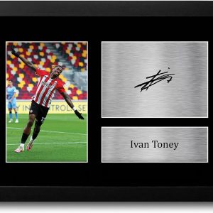 HWC Trading FR A4 Ivan Toney Brentford Gifts Printed Signed Autograph Picture for Football Fans and Supporters - A4 Framed