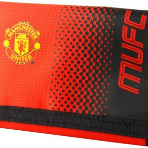 Manchester United FC Official Fade Touch Fastening Football/Soccer Crest Wallet (One Size) (Red/Black)