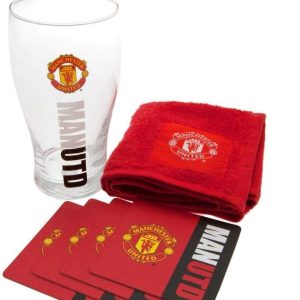 Manchester United Glass Work Mark Mini Bar Set - Multi-Colour, 568 milliliters