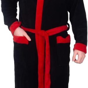 Manchester United Mens Dressing Gown Robe Hooded Fleece OFFICIAL Football Gift