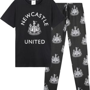 NEWCASTLE UNITED F.C. Pyjamas Set for Boys Teens Nightwear PJs for Kids Teenagers Football Lounge Wear - Football Gifts for Boys