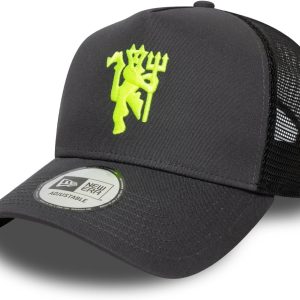 New Era Adult's 9Forty Trucker Seasonal Manchester United Football Club Baseball Cap Hat Dark Grey