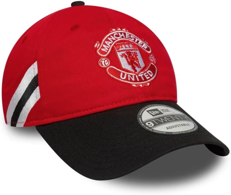 New Era Adult's 9Twenty Bar Stripe Manchester United Football Club Baseball Cap Hat Red