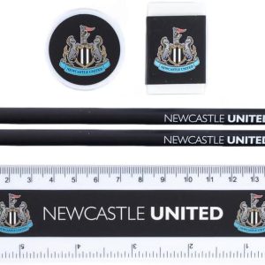 Newcastle United Five Piece Stationery Set, Black and Blue