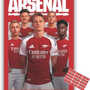 Official Arsenal Annual 2025 Football Annual Hardback Book with FREE Organising Stickers Included