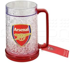 Official Football Merchandise Arsenal Freezer Mug, Plastic, Insulated Coffee Cup, Mug, 470 ml