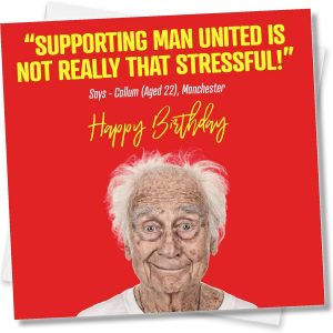 Punkcards - Manchester United Birthday Card, Man Utd Birthday Card, Manchester United Card