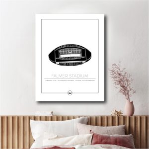 Sverigemotiv Falmer Football Stadium Wall Art Print — Artwork Football Gifts for Boys Girls Men Fans — Home of the Premier League Football Seagulls of Brighton — Unframed Poster 40x50 cm