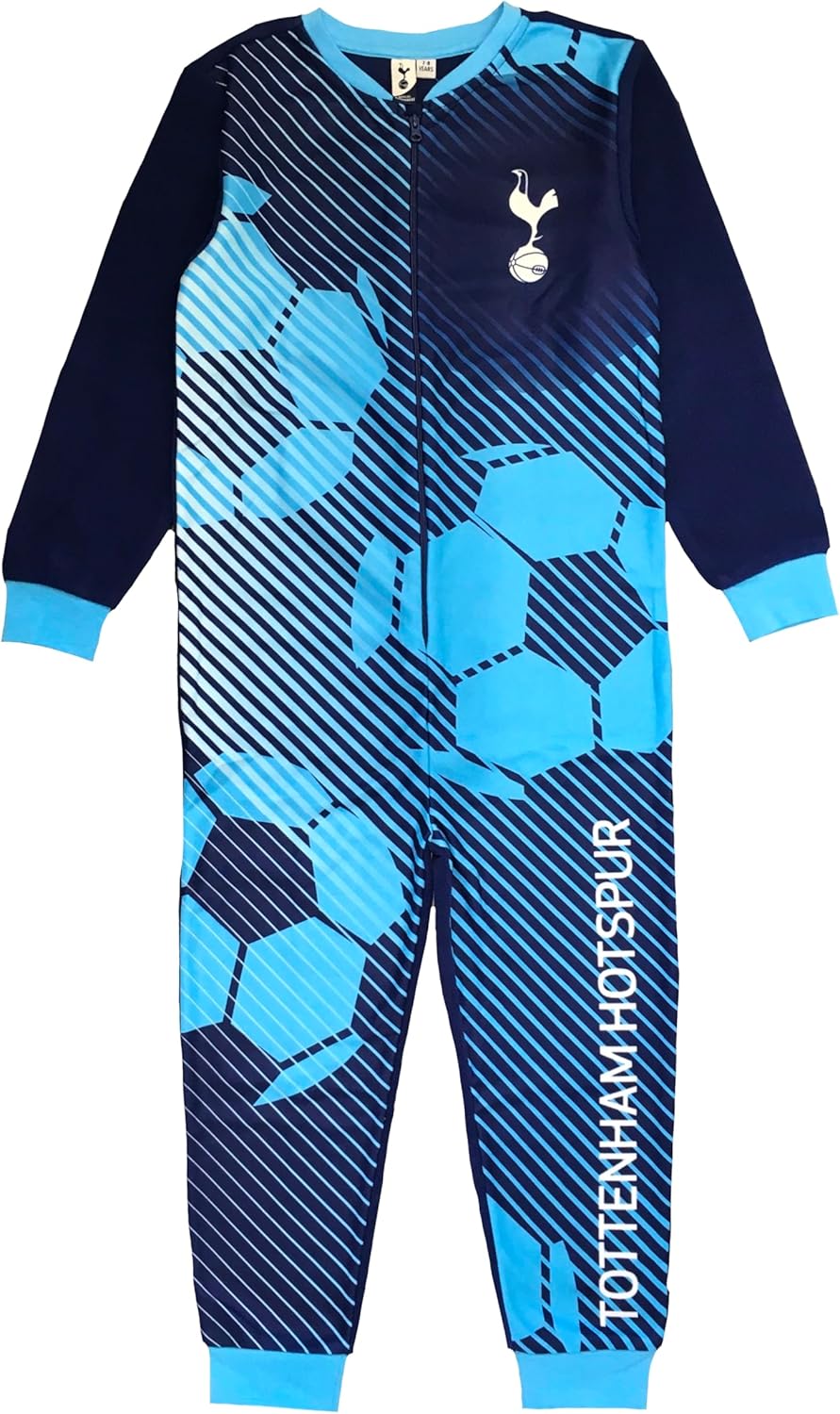 Tottenham Hotspur Boys Onesie, Sleepsuit, All in One Pyjamas, Age 7-14 Years
