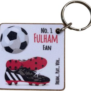 WHITE COTTON CARDS Fulham Cottagers FC Football Club Fan - KEYRING (K-FN73)