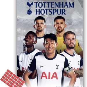 Tottenham Hotspur Calendar 2025 A3 Wall Calendar Football with FREE Organising Stickers Included