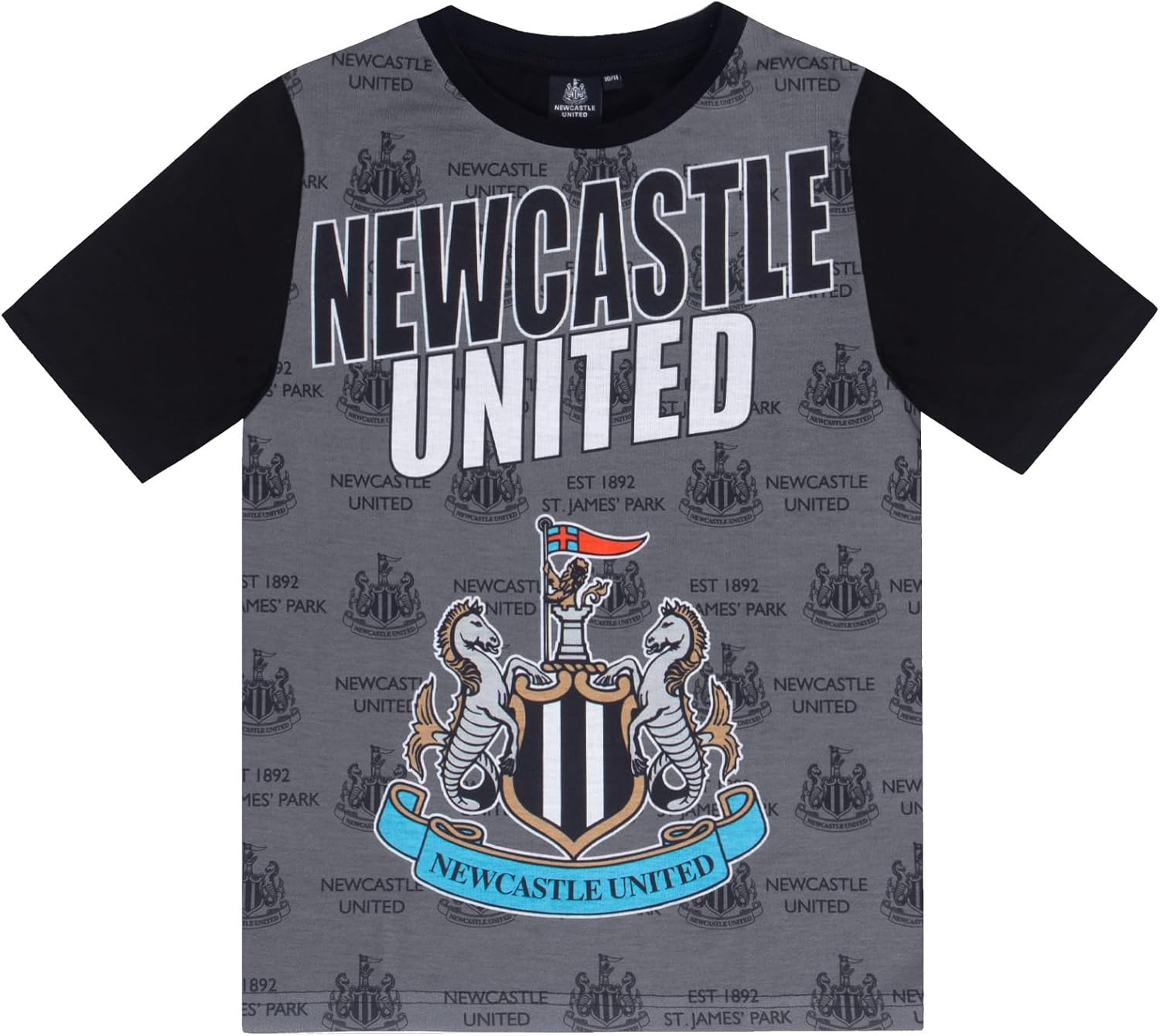 Newcastle United Boys Pyjamas Short Kids OFFICIAL Football Gift - Image 2